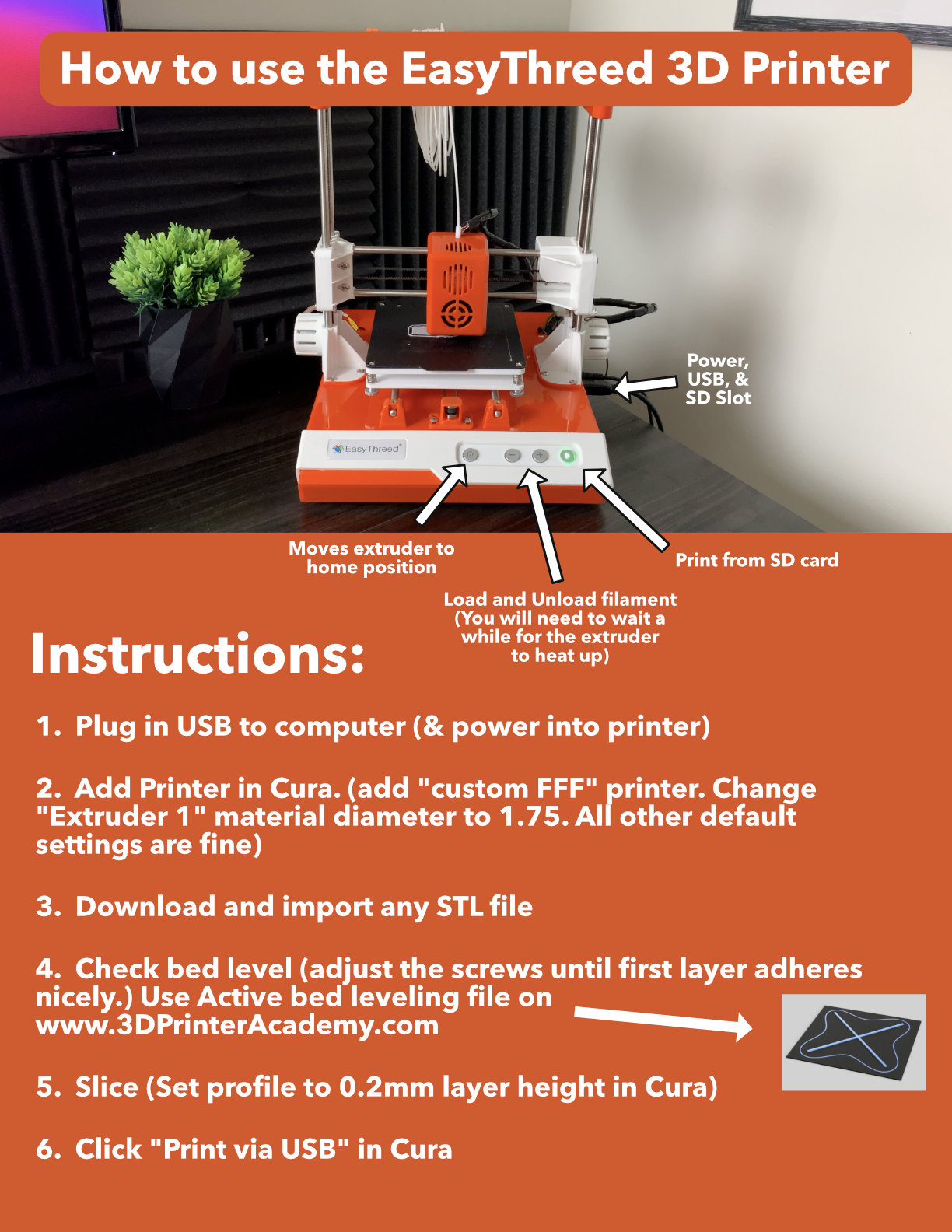 How to use EasyThreed 3D Printer