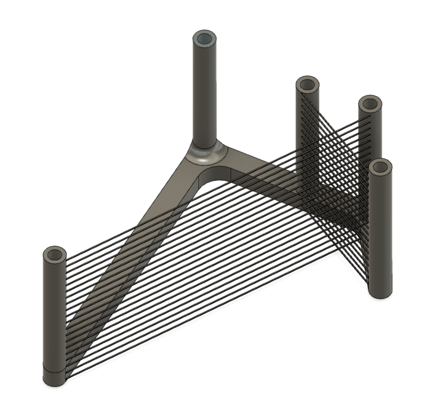 Experimental Tension Strand Phone Stand