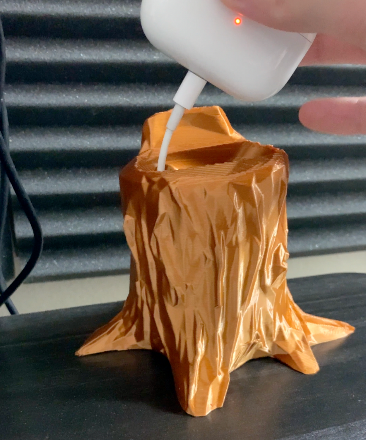Low Poly Tree Stump AirPod Holder
