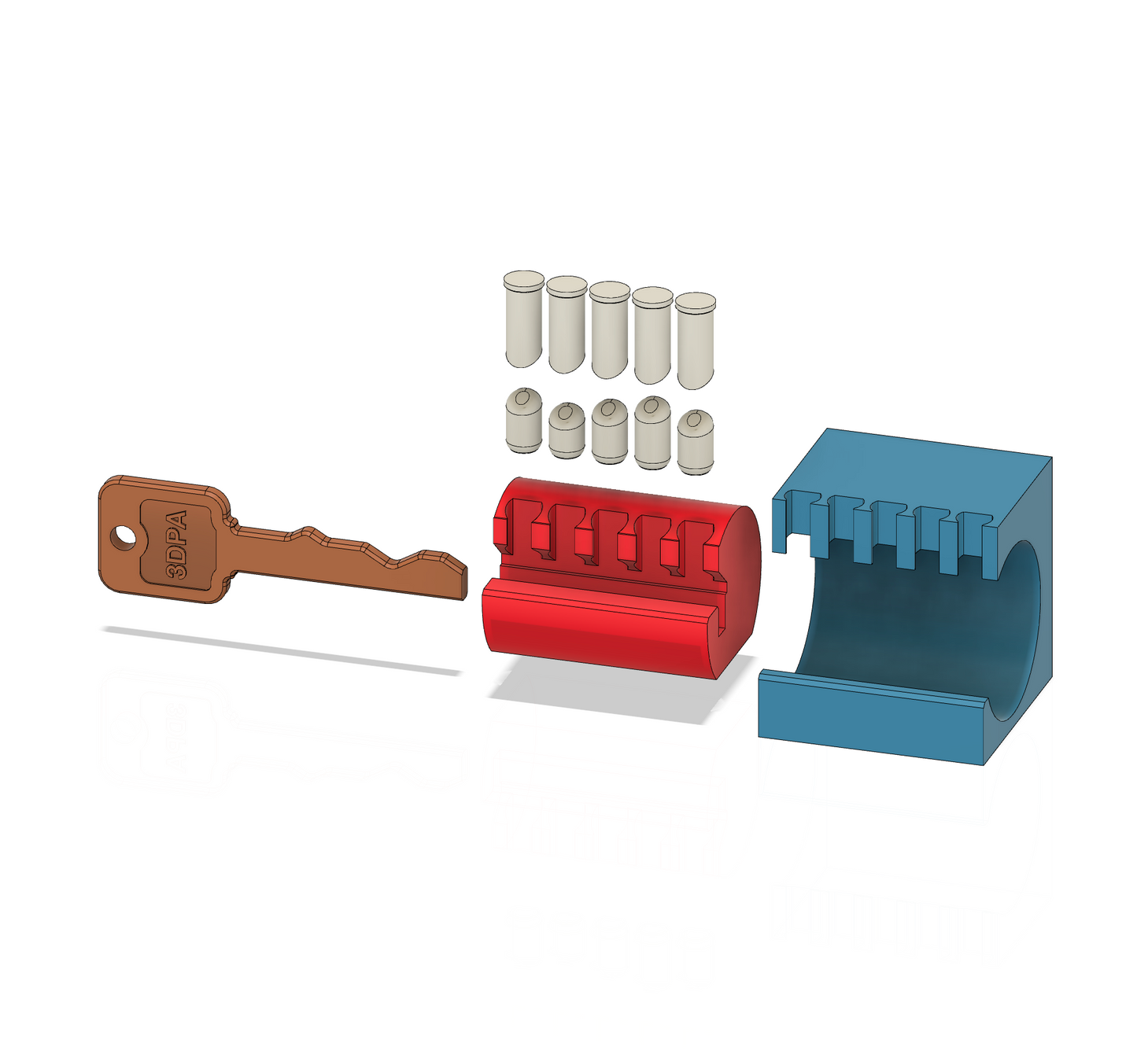 Pin Tumbler Lock and Key