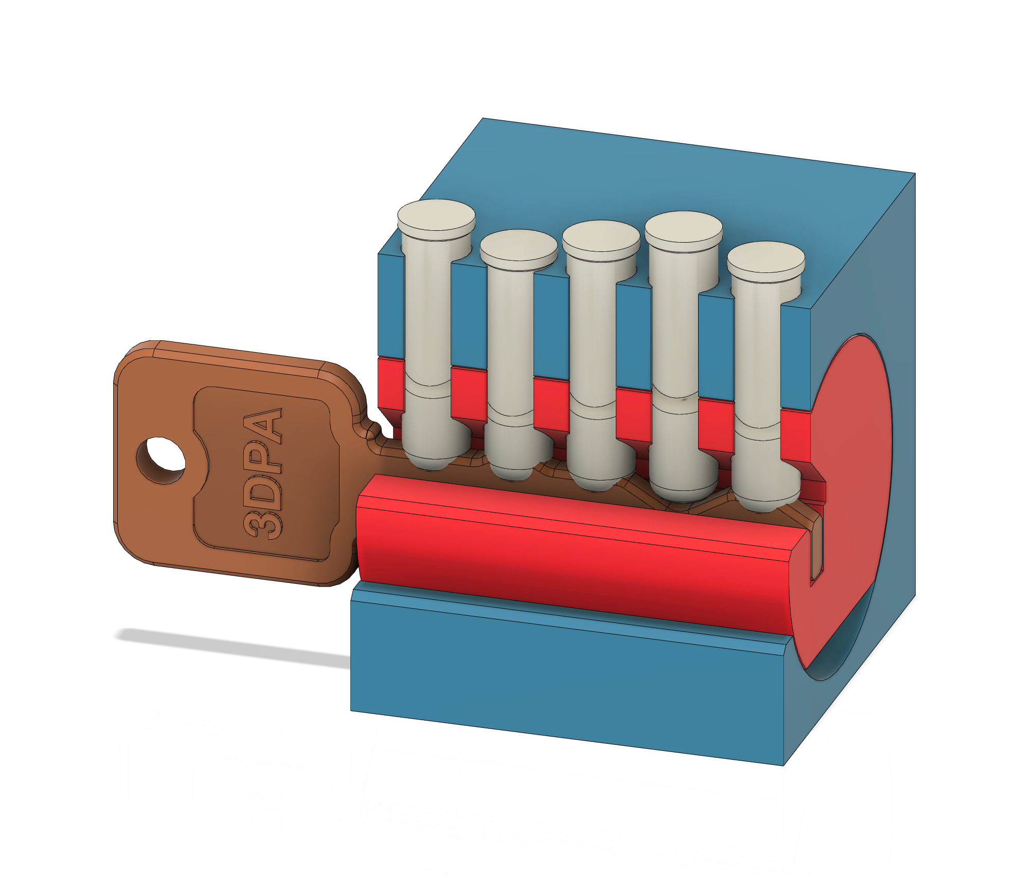 Pin Tumbler Lock and Key – 3D Printer Academy