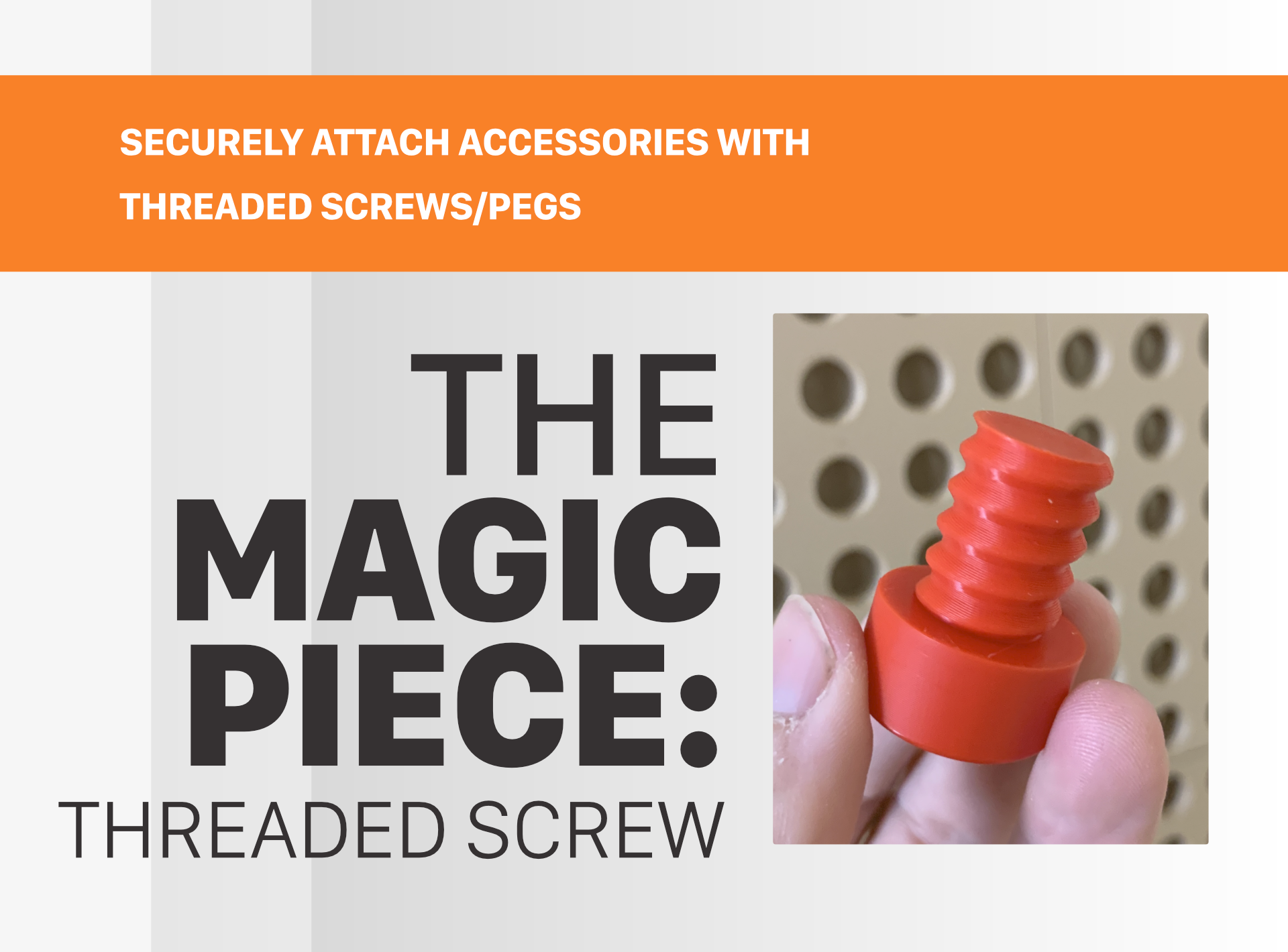 Thread Boards Complete Bundle | Threaded Peg Board STLs – 3D Printer ...